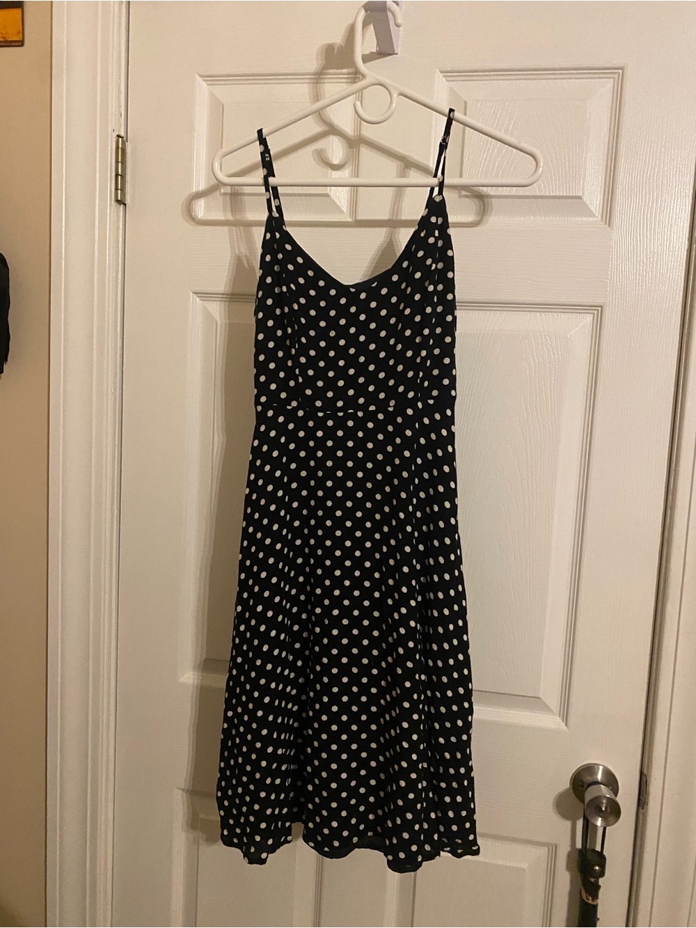 Forever 21 Black and White Polka Dot Midi Dress